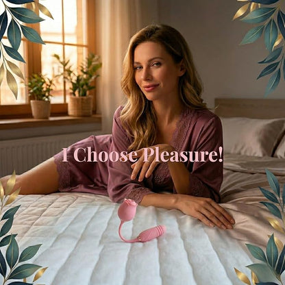 🌹 APP-Control Rose Vibrator  📱 Smart APP Control-Powerful Clitoral Suction-G-Spot Thrusting Stimulation-10 Exciting Modes